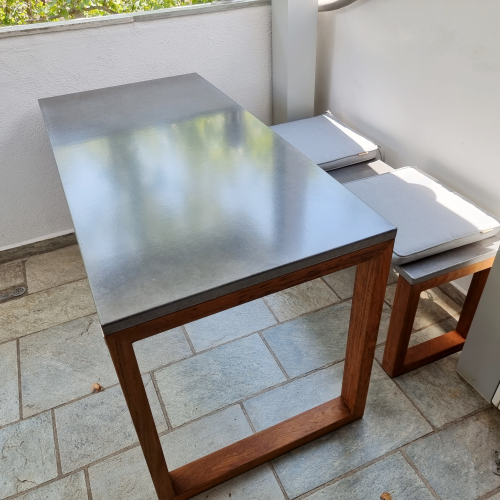 Concrete table, modern, solid